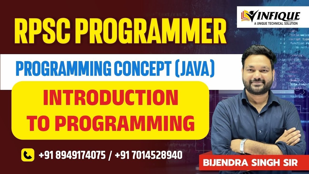 RPSC Programmer Vacancy 2024 | PROGRAMMING CONCEPT of Java | Programmer Classes