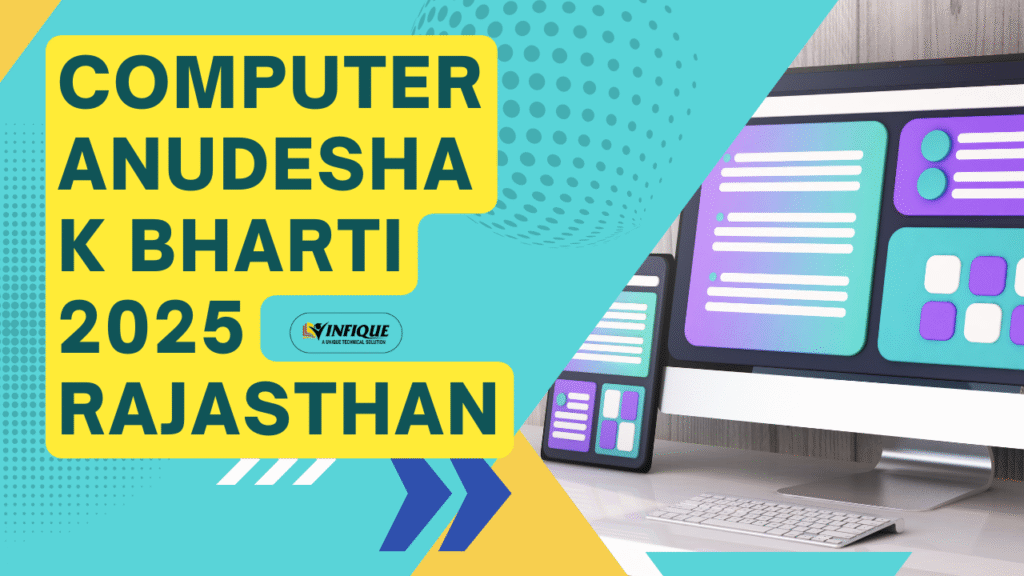 Computer Anudeshak Bharti 2025 Rajasthan
